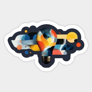 Modern Art Lightbulb Sticker